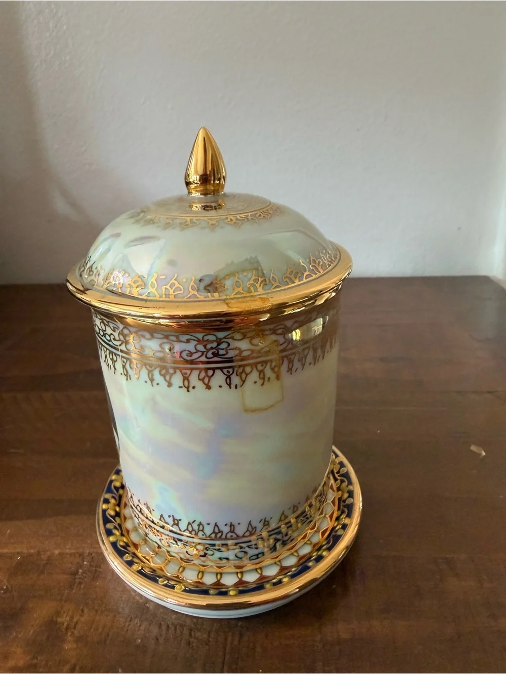 Vintage Thai King Rama IX Porcelain Mug Set with box